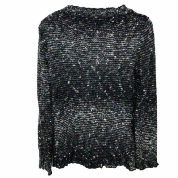 BCBG | Women's Black Long Sleeves Button Front Cardigan Sweater Size Medium - Picture 8 of 9